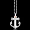 Collana Zancan in argento con pendente ad ancora.