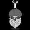 Collana Zancan in argento con pendente a teschio con coppola.