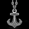 Collana Zancan in argento, pendente ad acora con pietre nere.