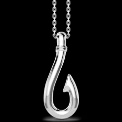 Collana Zancan in argento con pendente ad amo.
