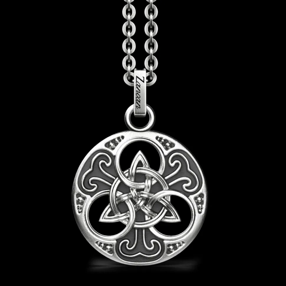 Collana Zancan in argento con pendente celtico.