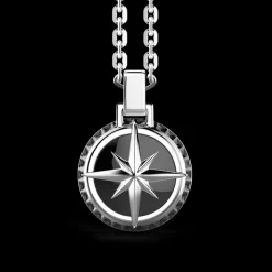Collana Zancan in argento con pendente a rosa dei venti.