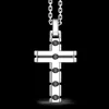 Collana Zancan in argento con pendente croce e pietre nere.
