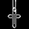Collana Zancan in argento con pendente a croce e pietre.