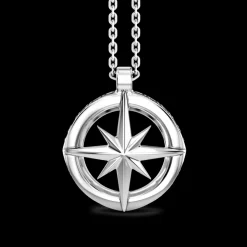 Collana Zancan in argento con pendete a rosa dei venti.