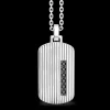 Collana Zancan in argento con pendete a targa.