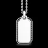 Collana Zancan in argento con pendete a targa.