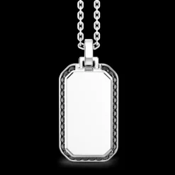 Collana Zancan in argento con pendete a targa.