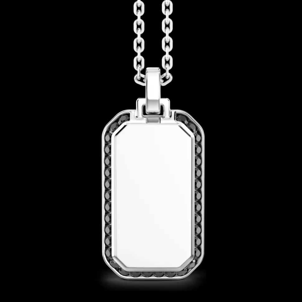 Collana Zancan in argento con pendete a targa.