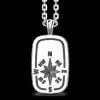 Collana Zancan in argento con pendente a targa e rosa dei venti.