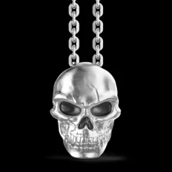 Collana Zancan in argento con pendente a teschio.