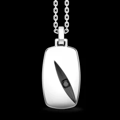 Collana Zancan in argento con pendete a targa.