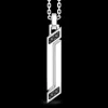 Collana Zancan in argento con pendete a targa verticale.