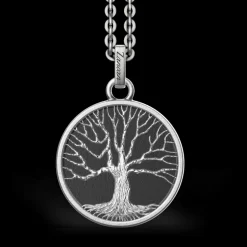 Collana Zancan in argento con pendente ad albero della vita.