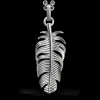 Collana Zancan in argento con pendente a piuma.