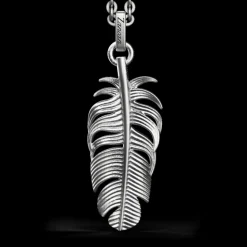 Collana Zancan in argento con pendente a piuma.