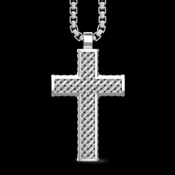 Collana Zancan in argento con pendente a croce.