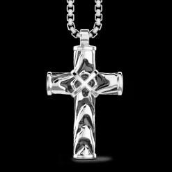 Collana Zancan in argento con pendente a croce.