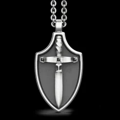 Collana Zancan in argento con pendente a scudo.