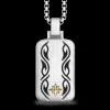 Collana Zancan in argento con pendente a targa e motivo tribale.