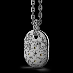 Collana Zancan in argento brunito con timone.