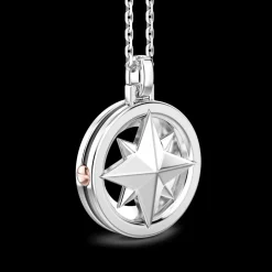 Collana Zancan in argento con pendete a rosa dei venti.