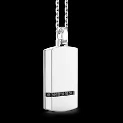 Collana Zancan in argento con pendete a targa.