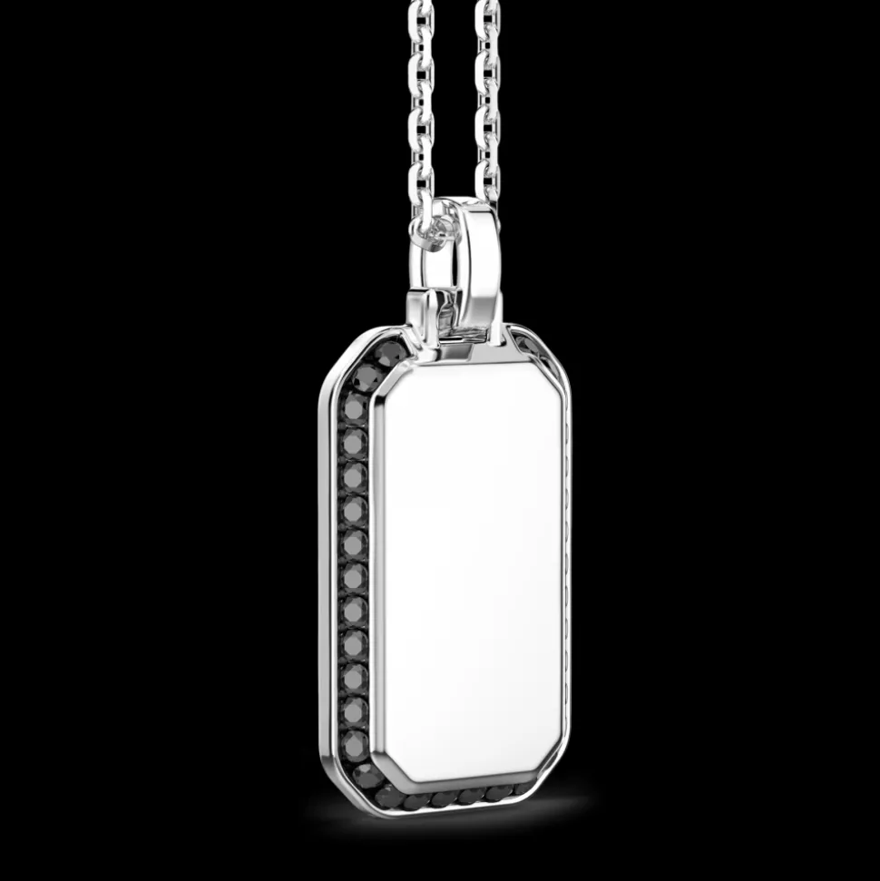 Collana Zancan in argento con pendete a targa.