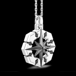 Collana Zancan in argento con pendete a rosa dei venti.