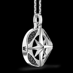 Collana Zancan in argento con pietre nere.