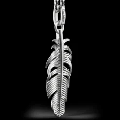 Collana Zancan in argento con pendente a piuma.