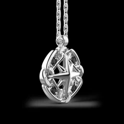 Collana Zancan in argento con pendente a rosa dei venti.