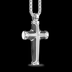Collana Zancan in argento con pendente a croce.