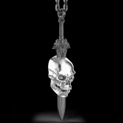 Collana Zancan in argento con teschio.