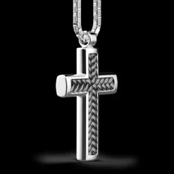 Collana Zancan in argento con pendente a croce.