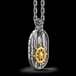 Collana Zancan in argento brunito con timone.