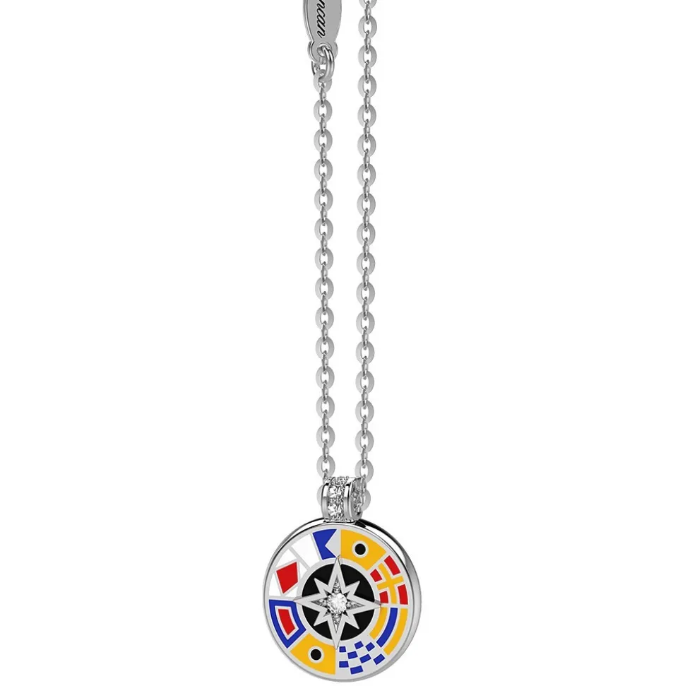 Collana Zancan in argento con pendente e dettagli smaltati.