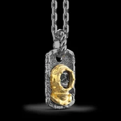 Collana Zancan in argento brunito con sommozzatore.