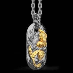 Collana Zancan in argento brunito con sirena.