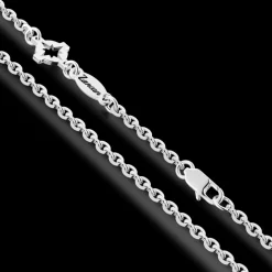 Collana Zancan in argento con proiettile e pietre nere.