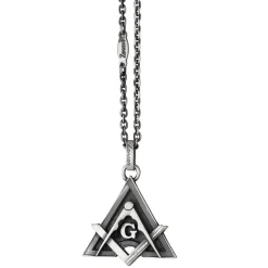 Collana Zancan in argento con pendente massonico.