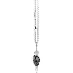Collana Zancan in argento con teschio.