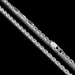 Collana Zancan in argento con pendente a croce e pietre nere.