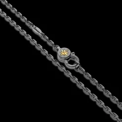 Collana Zancan in argento brunito con timone.