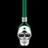 Collana Zancan in kevlar con pendente a teschio in argento.