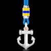 Collana Zancan in kevlar con pendente ad ancora in argento.