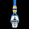 Collana Zancan in kevlar con pendente a teschio in argento.