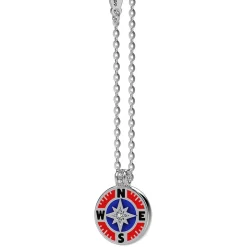 Collana Zancan in kevlar con pendente in argento e dettagli smaltati.