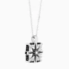 Collana  Zancan in oro bianco con iconica rosa dei venti .