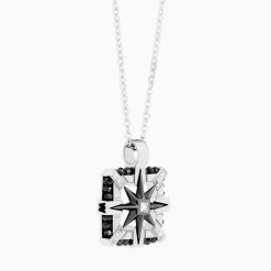 Collana  Zancan in oro bianco con iconica rosa dei venti .